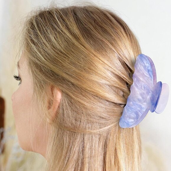 Acrylic Hair Claw Clips 8 Pack Large Non-slip Strong Hold for Thick Hair main image 6